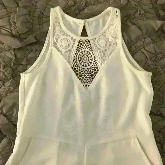 MINKPINK White Romper with Lace Detail - Picture 2 of 10